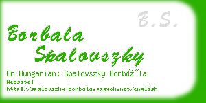 borbala spalovszky business card